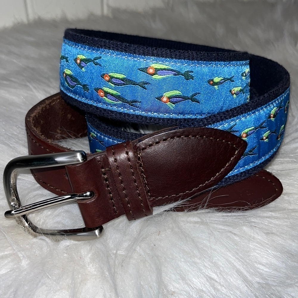 Belted Cow Hopkins Fish School D-Ring Belt XL outdoor fish nature